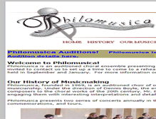 Tablet Screenshot of philomusica.org